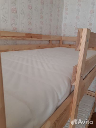 Детская кровать IKEA двухярусная деревянная