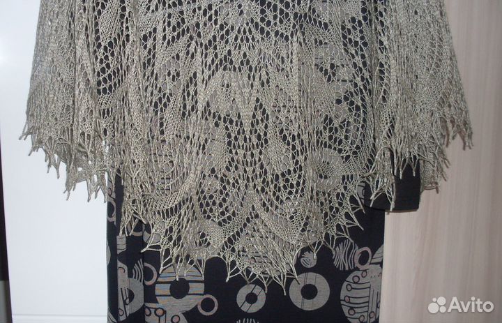 Шаль ажурная спицами