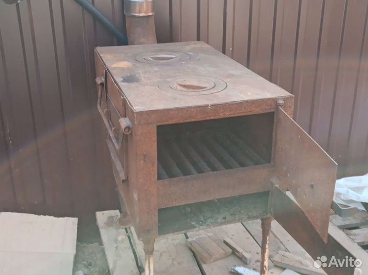 Печь для казана с дымоходом