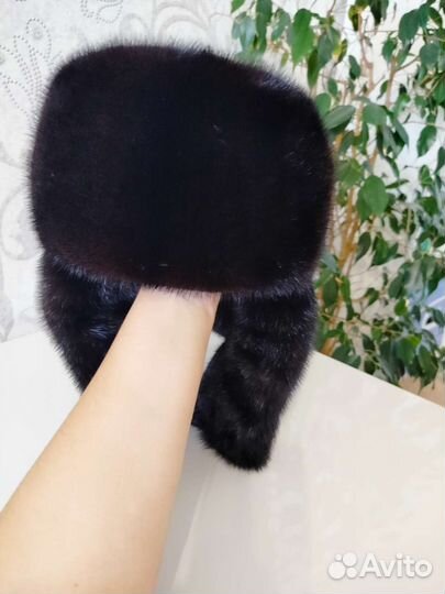 Норковая шапка мужская ушанка