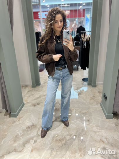 Бомбер жакет Vicolo натуральная замша Италия