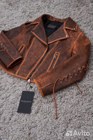 Кожаная куртка натуральная косуха