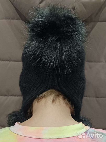 Шапка зимняя женская с помпоном