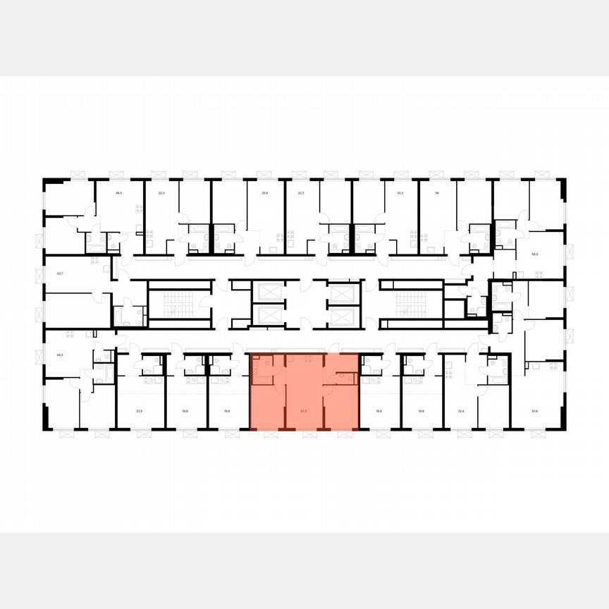2-к. квартира, 52,2 м², 24/24 эт.