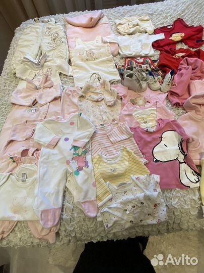 Детские вещи пакетом для девочек от0 до 7-8мес