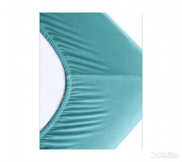 Простынь GoodNight Трикотаж 200х200х20 Зеленый на