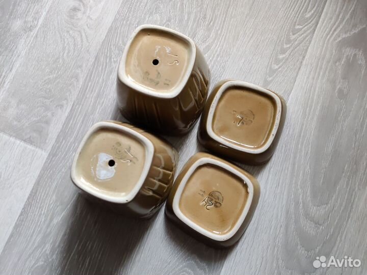 Горшок керамический для цветов 2 шт с поддоном