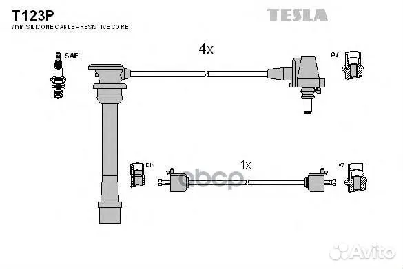 Провода высоковольтные компл. Toyota tesla T123