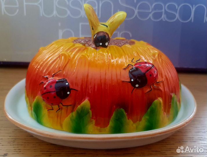 Набор для специй и масленка керамика новый