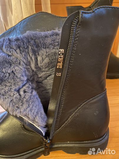 Сапожки зимние р.33.Натуральный мех, кожа. Новые