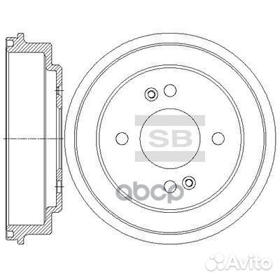 Барабан тормозной 1 2 SD2048 Sangsin brake