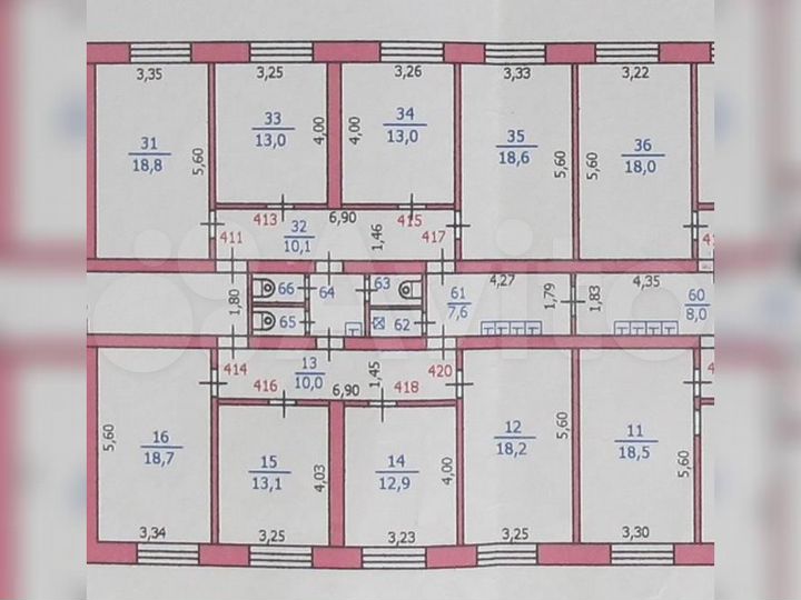 Комната 18 м² в 1-к., 4/5 эт.