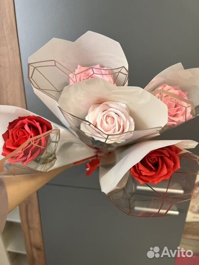 Букет из мыльных роз