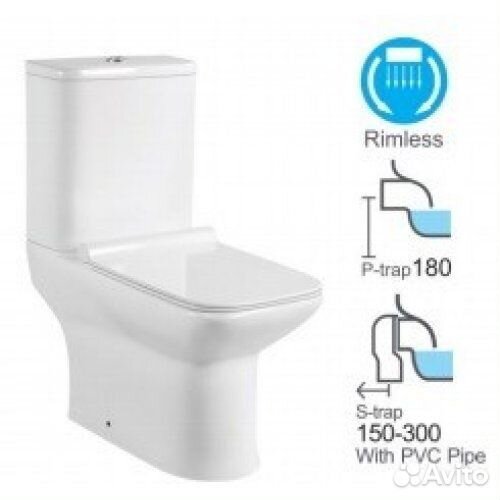 Унитаз напольный Ceramalux 36,5х66х82