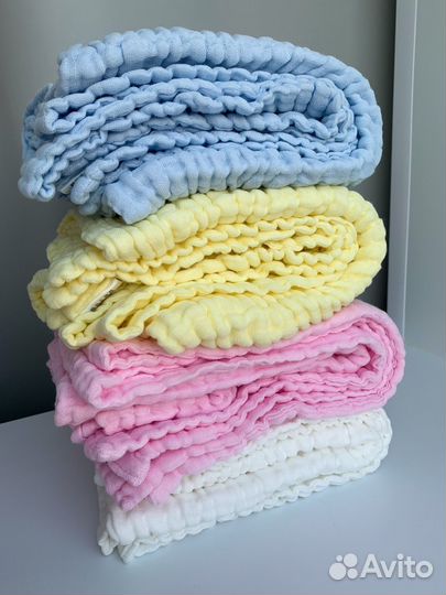 Муслиновые пеленки новые 100*100 плед полотенце