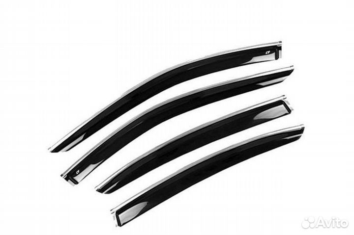 Ветровики хром полосой Camry с 2006 г