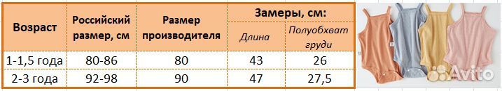 Боди для девочки для мальчика 80 86 92 98