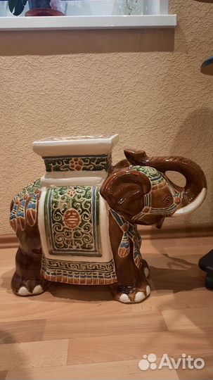 Слон напольный керамический,винтаж