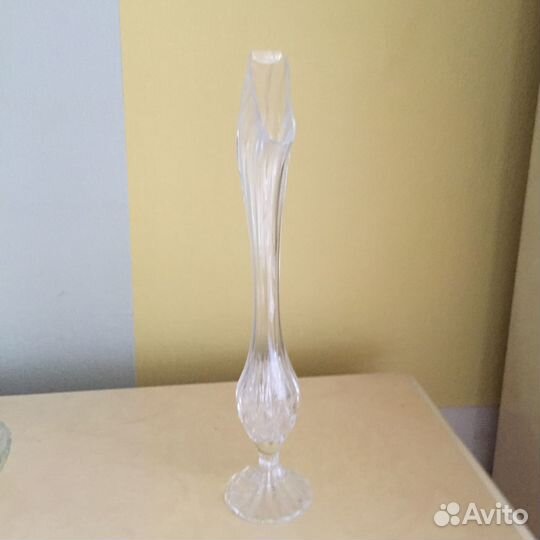 Вазочка ладья хрустальная СССР