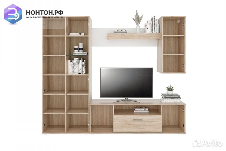 Стенка Стелла дуб сонома / белый