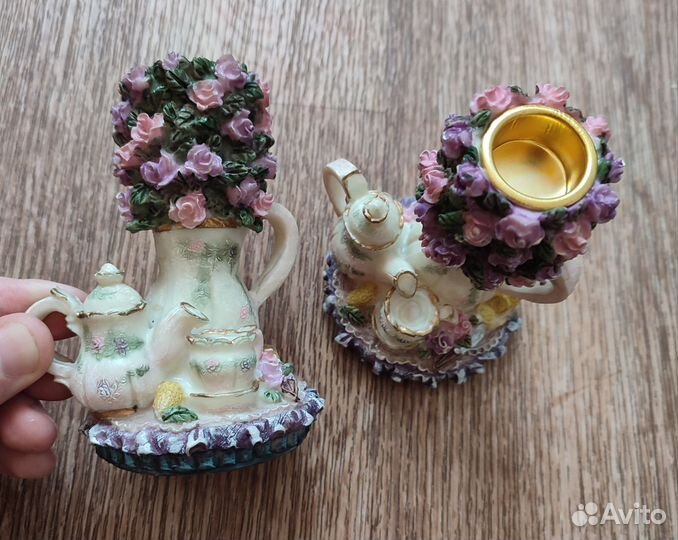 Шкатулки, подсвечники керамические