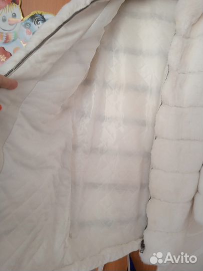 Белоснежная шубка кролик, трансформер 50-52 Италия