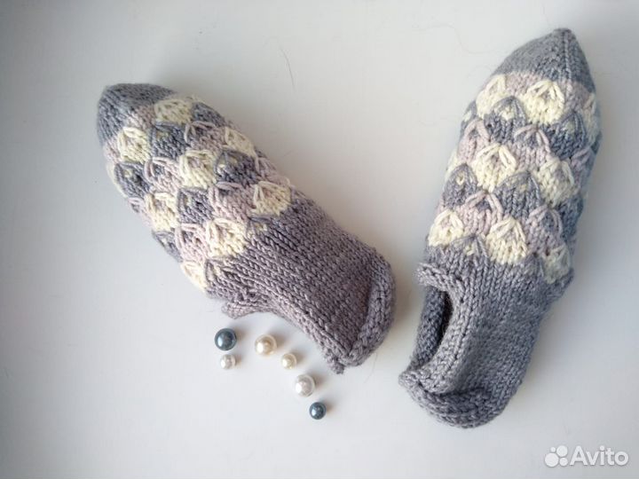 Носки полушерстяные ручной работы, 38-39