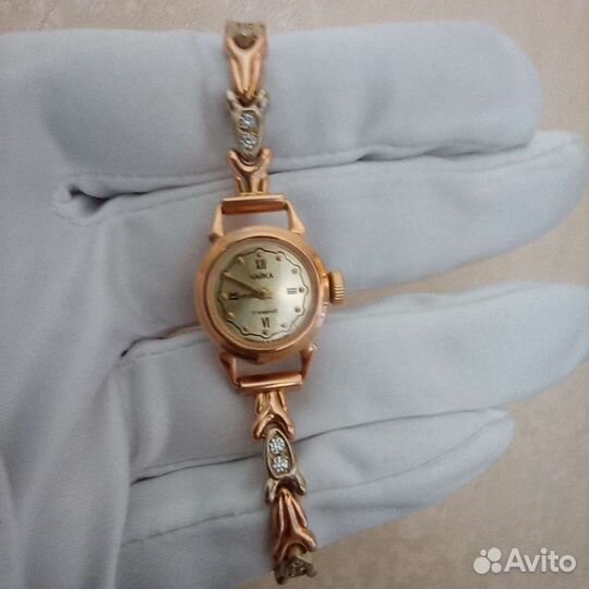 Золотые часы чайка, вес 18.65