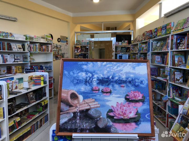 Картина в раме Лотосы (алмазная мозаика)