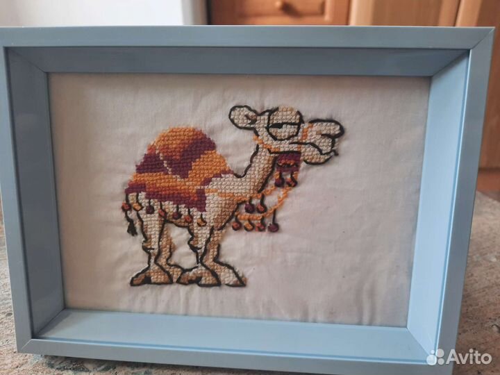 Готовая картина вышивка крестом верблюд