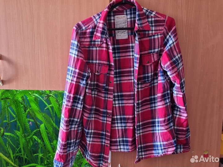 Рубашка в клетку красная для девочки