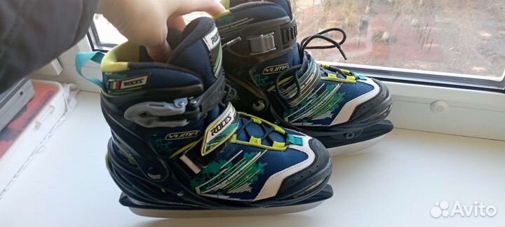 Коньки хоккейные раздвижные 30-35 размер