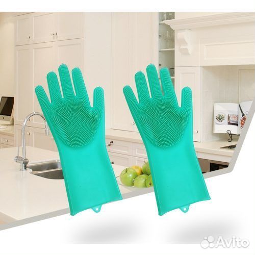 Хозяйственные силиконовые перчатки