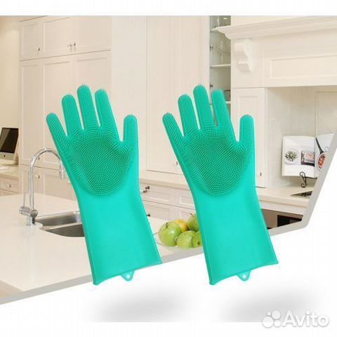Хозяйственные силиконовые перчатки