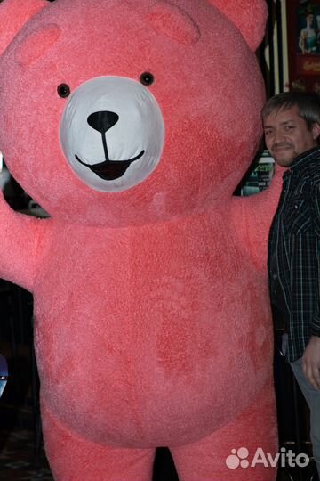 Поздравление розовый медвежонок Барни