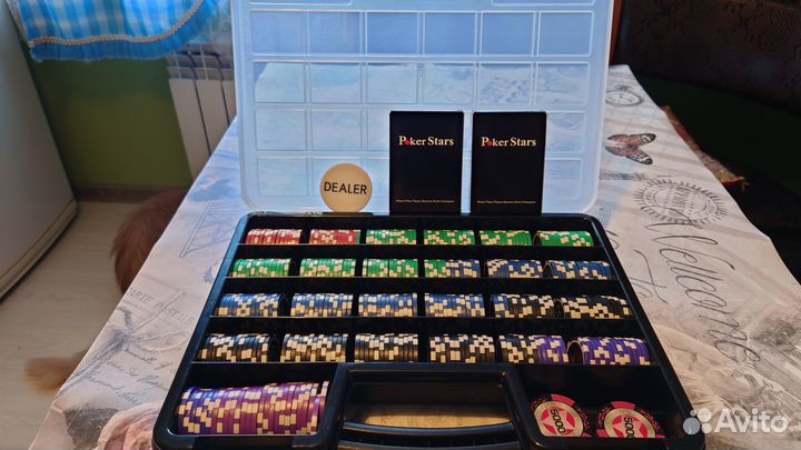 Набор для покера 370 фишек,аренда