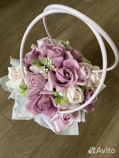 Букет из мыльных цветов