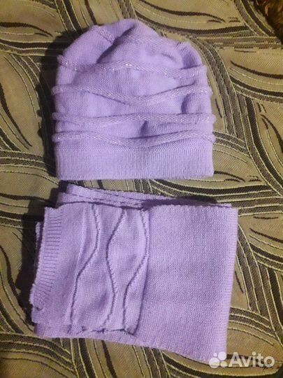 Комплект шапка, шарф