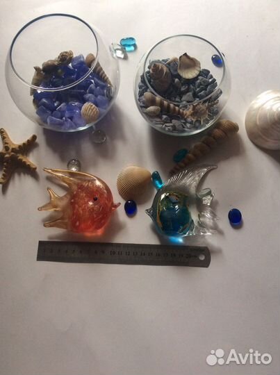 Авариум с рыбкой декоративный 2 шт