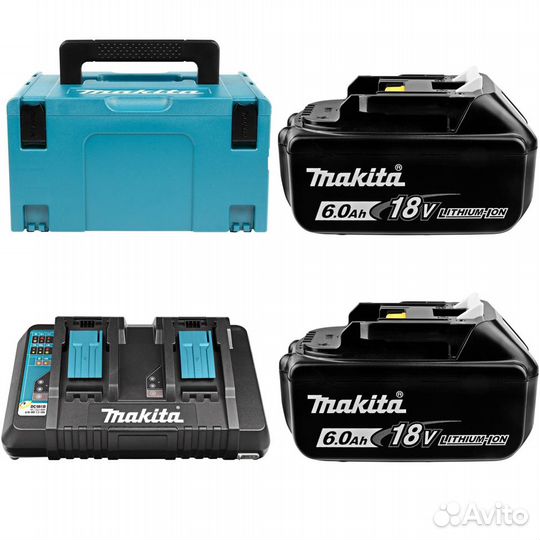Makita 198080-9 Набор DC18RD-1шт+BL1860B-2шт,18В