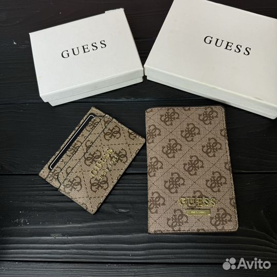 Картхолдер и Обложка Guess на паспорт