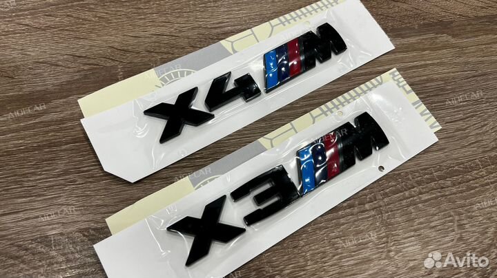 Надпись на багажник BMW - X3M, X4M Металл / Краска