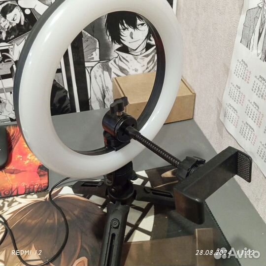 Кольцевая лампа с селфи палкой