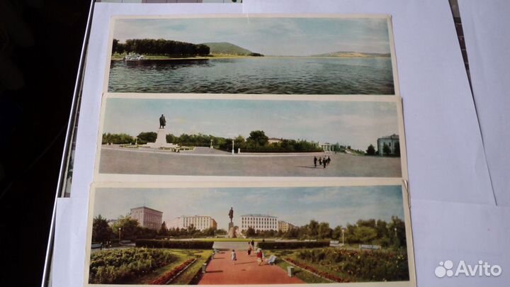 Набор открыток 12шт. Волжские города 1964 нестанд