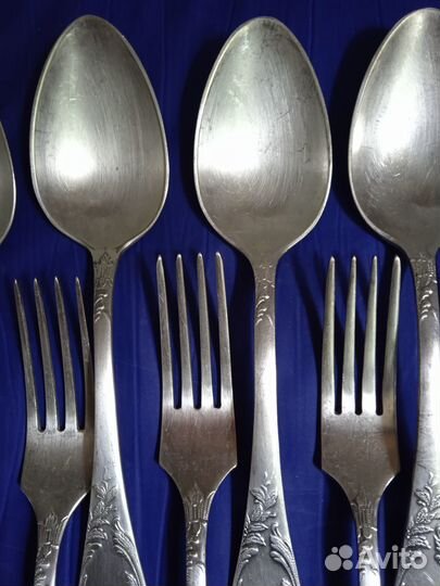 Вилки, ложки мельхиор СССР