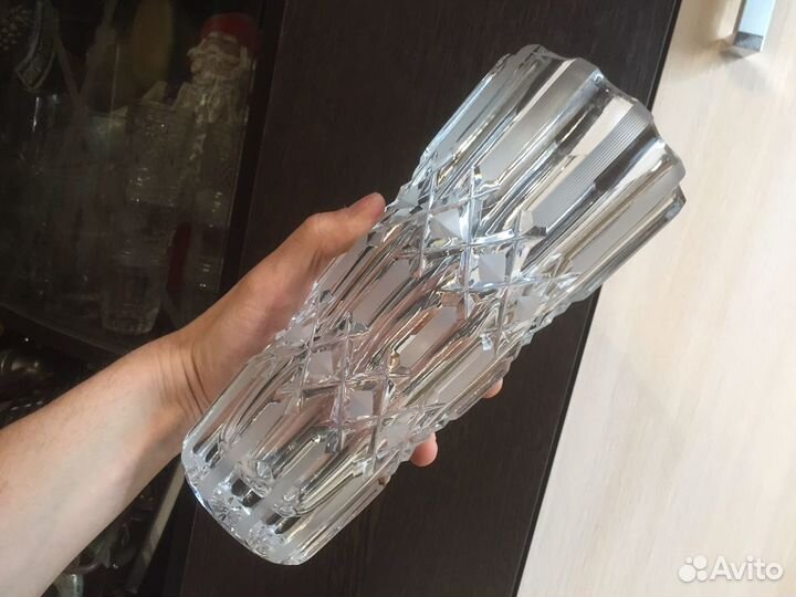 Ваза тяжеленная хрусталь ретро СССР коллекция