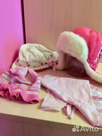 Шапка зимняя для девочки+летние