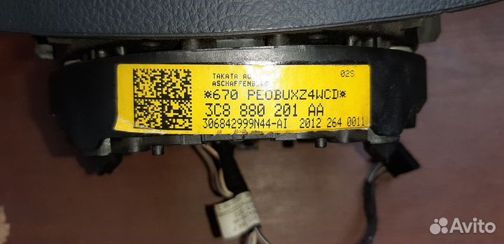 Подушка безопасности водителя volkswagen