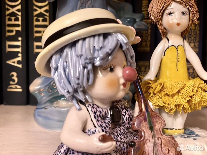 Статуэтка Италия Клоун с виолончелью