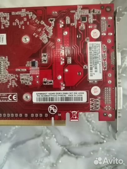 Видеокарта gt 9800 1Gb